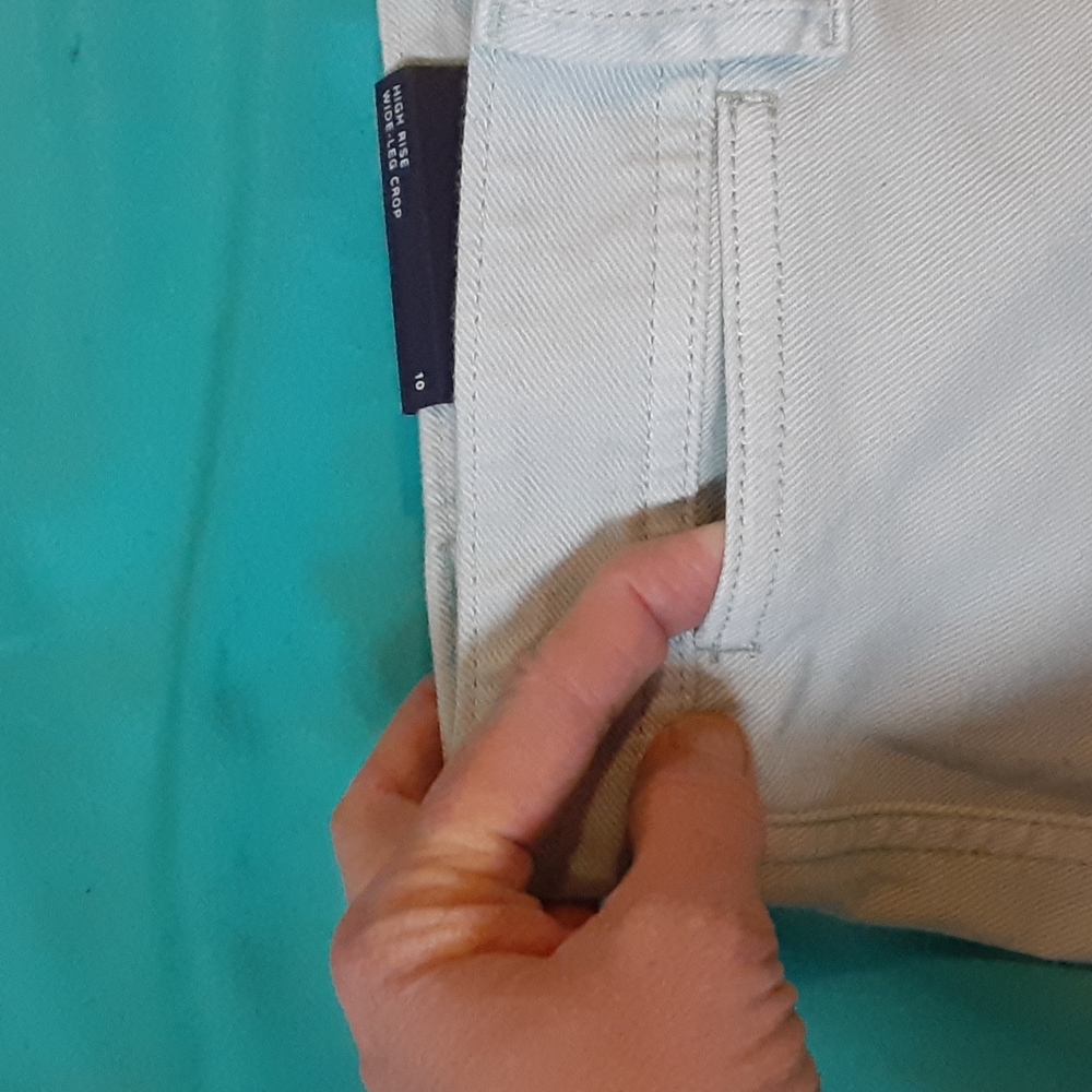 GAP HIGH RISE,WIDE-LEG CROP, Size 10 - Picture 4 of 12